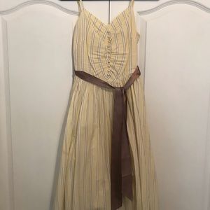 Yellow striped sun dress